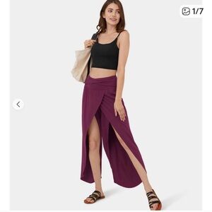 Halara High Waisted Twisted Side Pocket Palazzo Split Wide Leg Pants Size M